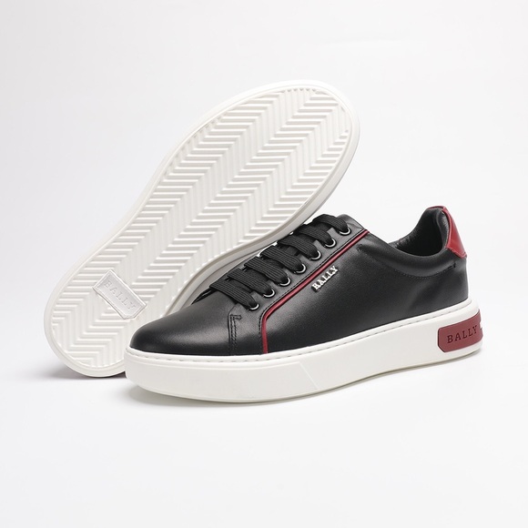 Bally Black and Red Sneakers - Picture 2 of 6